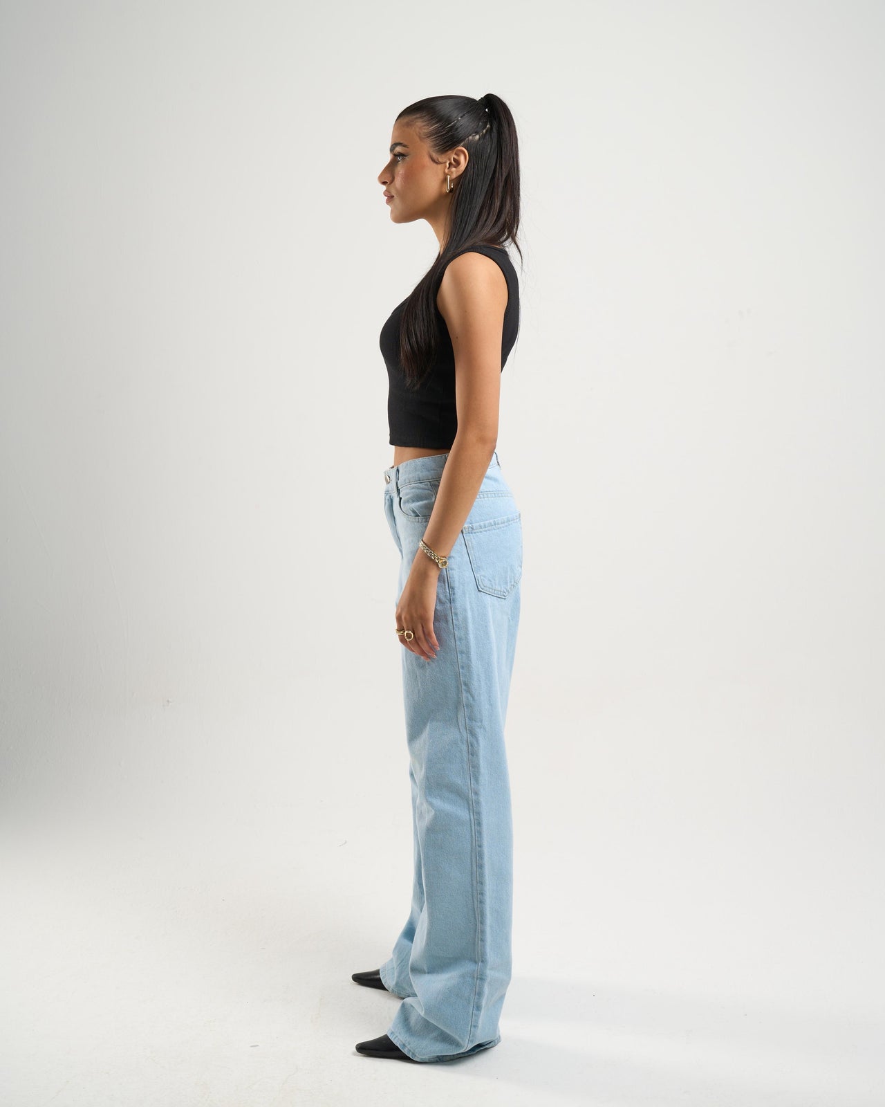 Light Blue Flared Denim