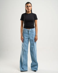 Cloud Blue Wide-Leg Denim