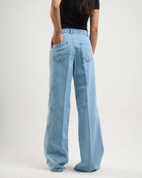 Cloud Blue Wide-Leg Denim